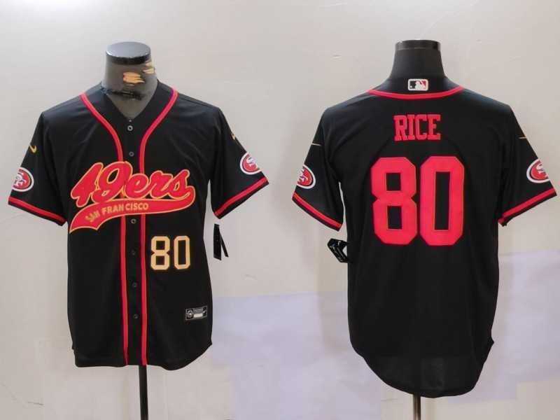 Men's San Francisco 49ers #80 Jerry Rice Black With Patch Cool Base Stitched Baseball Jerseys,We sell and wholesale Men's San Francisco 49ers #80 Jerry Rice Black With Patch Cool Base Stitched Baseball Jerseys on line form chian!